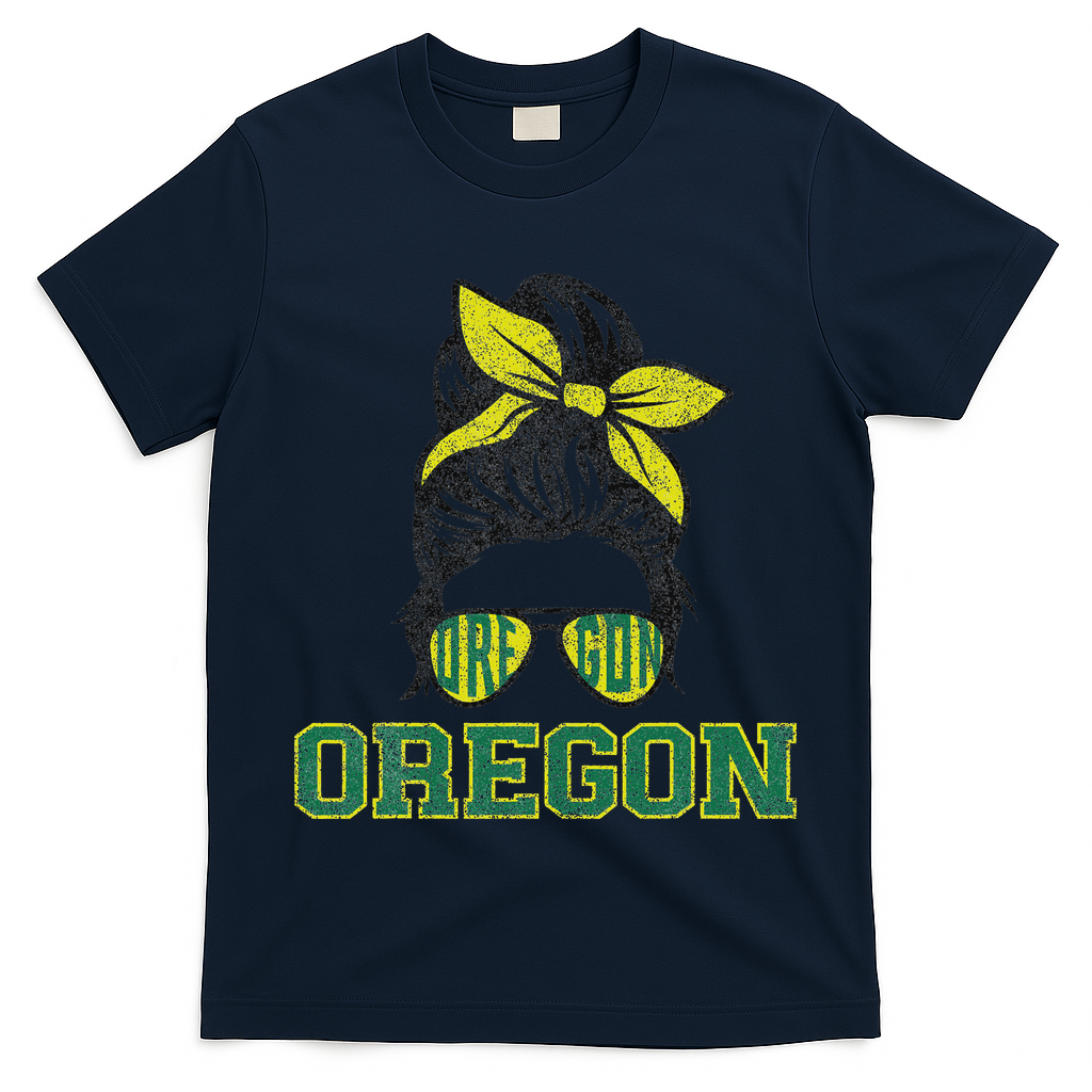 Oregon Lovers Messy Bun Oregon Souvenir Women T-Shirt