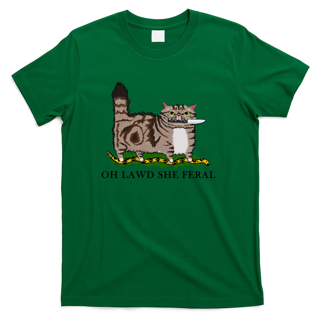 Oh Lawd She Feral Brown Tabby - Green