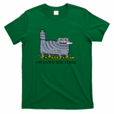 Oh Lawd She Feral Grey Tabby - Green