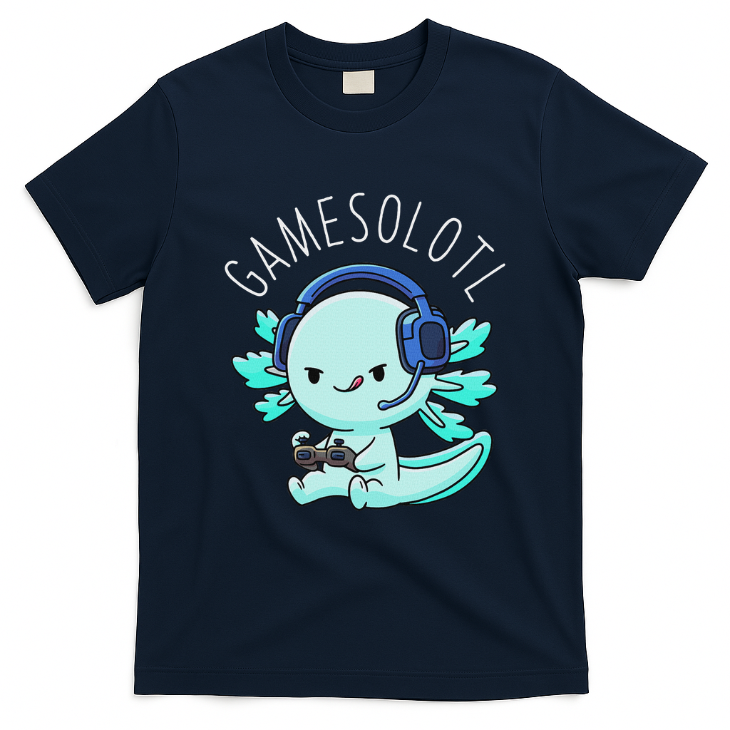 Otaku Lifestyle Threads Co. Gamesolotl Axolotl Gamer Anime Gifts Kawaii T-Shirt