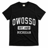 Owosso Michigan Mi Vintage Sports Established T-Shirt