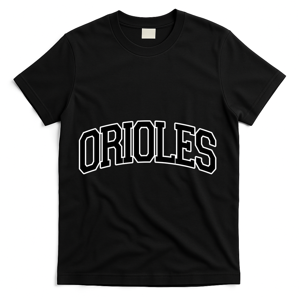 Oriole Name Vintage T-Shirt - Black