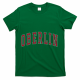 Oberlin Ohio Souvenir College Style Red Text T-Shirt - Green