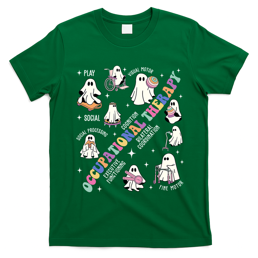 Ot Occupational Therapy Therapist Halloween Spooky T-Shirt - Irish Green