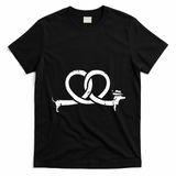 Oktoberfest Pretzel Funny Dachshund Wiener Gift T-Shirt - Black