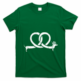 Oktoberfest Pretzel Funny Dachshund Wiener Gift T-Shirt - Irish Green