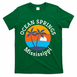 Ocean Springs Beach Mississippi Summer Vacation Souvenir T-Shirt - Green