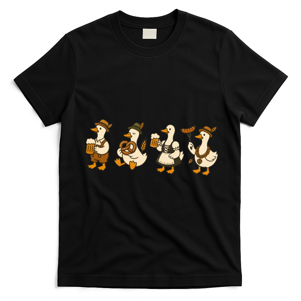 Oktoberfest Silly Goose German Octoberfest Beer Drinking Festival T-Shirt - Black