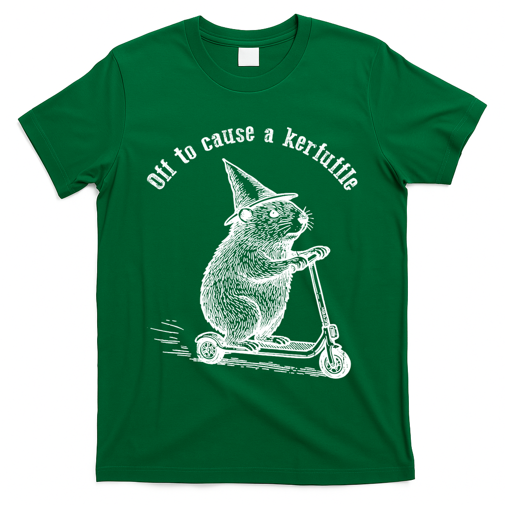 Off To Cause A Kerfuffle Capybara Scooter Chaos T-Shirt