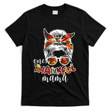 One Thankful Mama Fall Hair Bun T-Shirt - Black