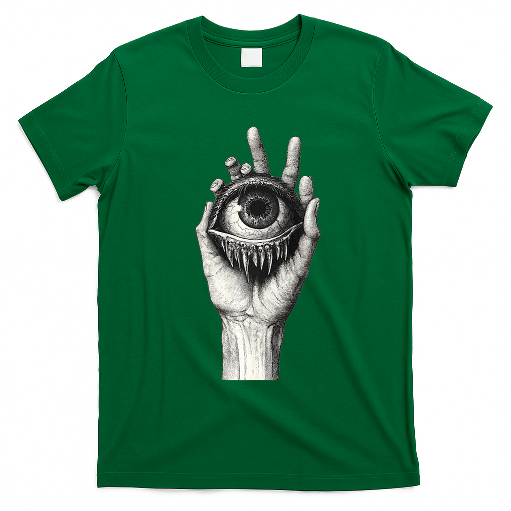 Obscure Visions Goth Alt Macabre Creepy T-Shirt - Irish Green