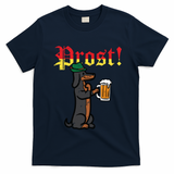 Oktoberfest Wiener Dog Prost German Costume T-Shirt - Navy Blue