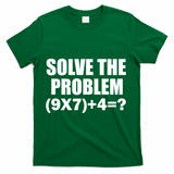 PEMDAS 67 Meme Elementary Math Teacher Brainrot Joke T-Shirt - Green
