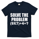 PEMDAS 67 Meme Elementary Math Teacher Brainrot Joke T-Shirt - Navy