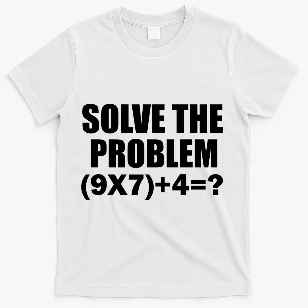 PEMDAS 67 Meme Elementary Math Teacher Brainrot Joke T-Shirt - White