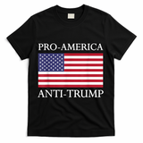Pro America Anti Trump American Usa Flag Resist T-Shirt - Black