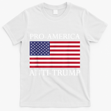 Pro America Anti Trump American Usa Flag Resist T-Shirt - White