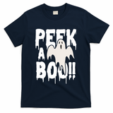 Peek A Boo Halloween Ghost T-Shirt - Navy