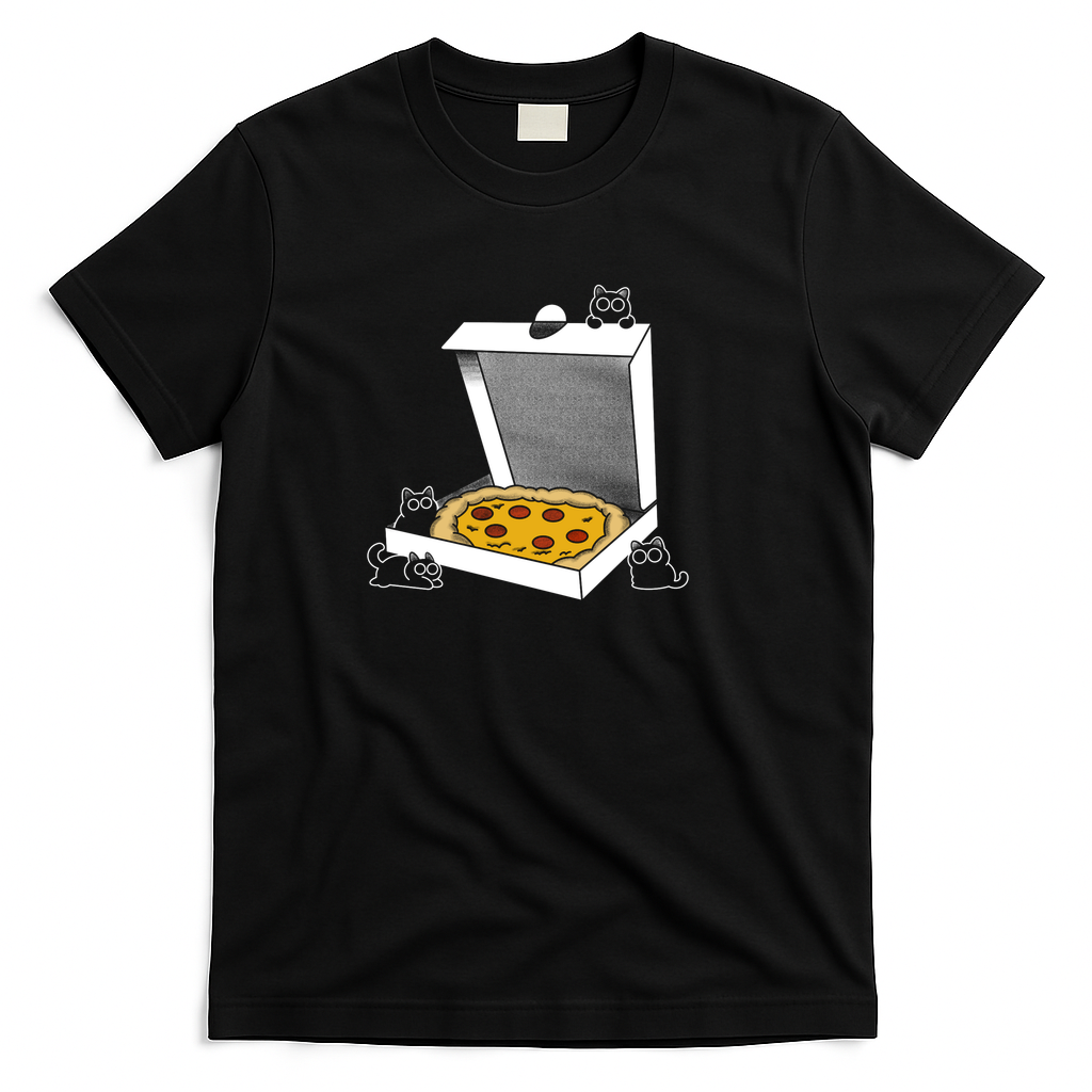 Pizza And Cat - Black