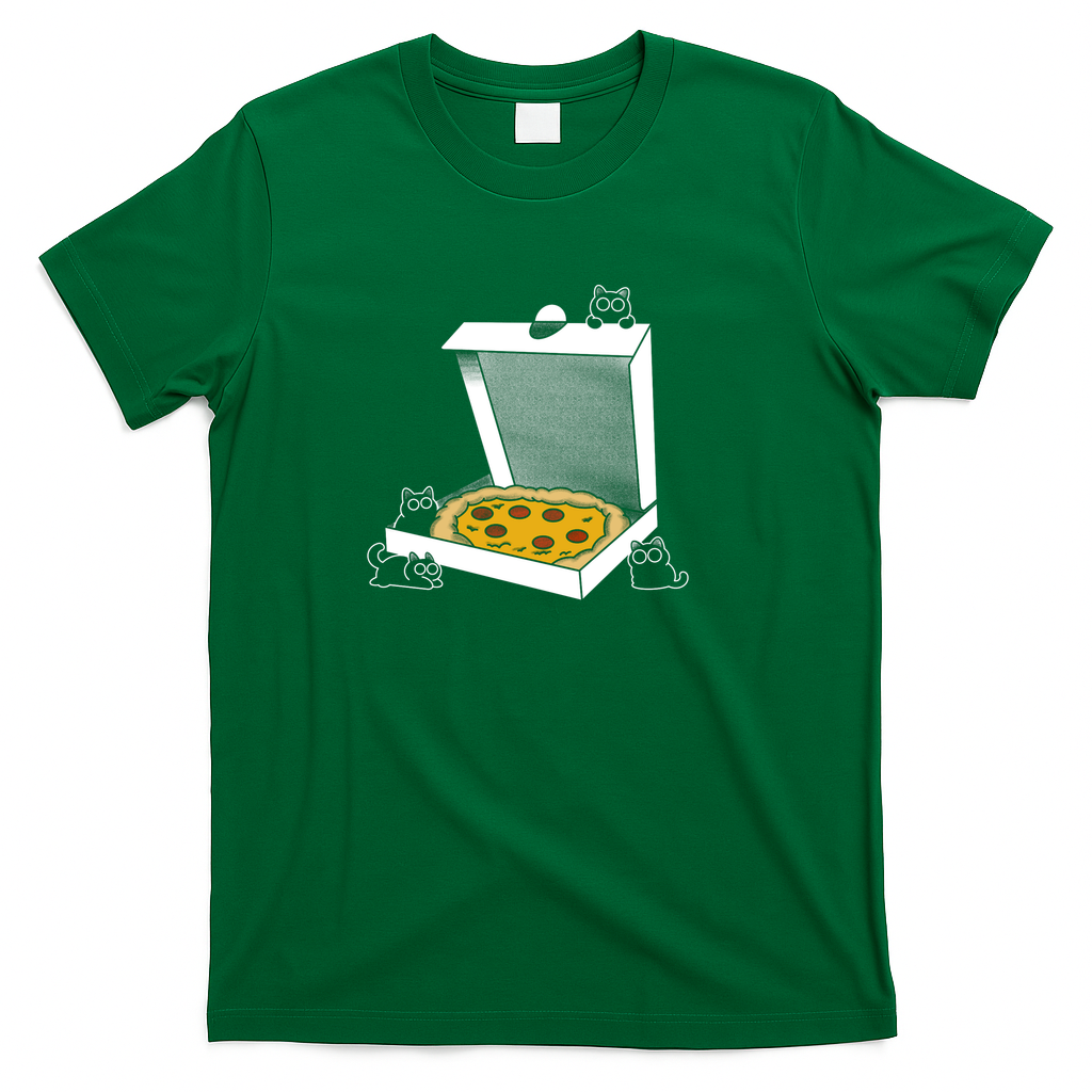 Pizza And Cat - Green