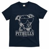 Pitbull All Dogs Are Cool Pitbulls Rule Funny Pitbull T-Shirt - Navy Blue
