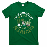 Plants And Dogs Funny Plant Lover Dog Lover Plant T-Shirt - Irish Green