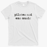 Pilates and Emo Music Grunge Typography Black - White