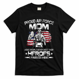 Proud Air Force Mom Air Force Graduation Mom USAF Heroes T-Shirt - Black