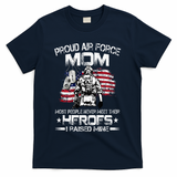 Proud Air Force Mom Air Force Graduation Mom USAF Heroes T-Shirt - Navy