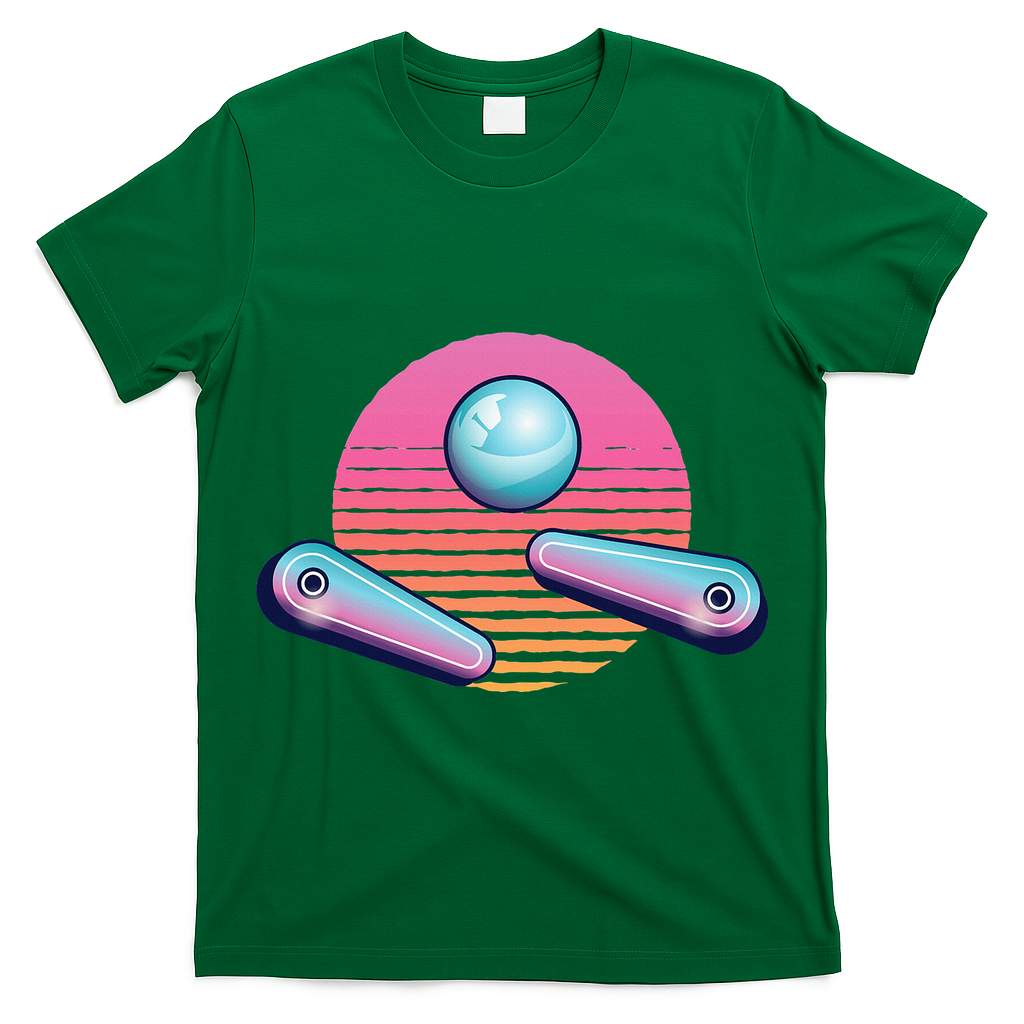 Pinball Arcade Game Machine 80s Retro Gamer Vintage Gaming T-Shirt