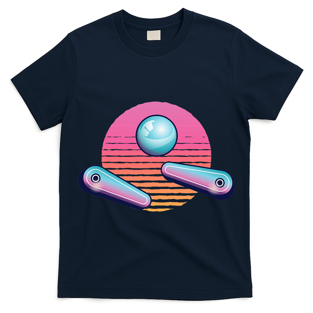 Pinball Arcade Game Machine 80s Retro Gamer Vintage Gaming T-Shirt