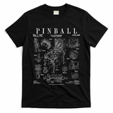 Pinball Arcade Gaming Machine Vintage Gamer Patent Print T-Shirt