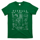 Pinball Arcade Gaming Machine Vintage Gamer Patent Print T-Shirt