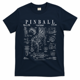 Pinball Arcade Gaming Machine Vintage Gamer Patent Print T-Shirt