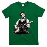 President Abraham Lincoln Abe Playing Guitar T-Shirt - Green