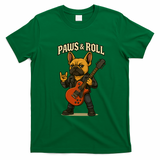 Paws And Roll French Bulldog Funny T-Shirt - Irish Green