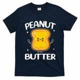 Peanut Butter And Jelly Halloween Costumes Couple Matching T-Shirt - Navy Blue