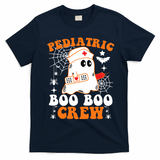 Pediatric Boo Boo Crew Great Gift Funny Nurse Ghost Halloween Gift T-Shirt - Navy Blue