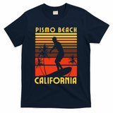 Pismo Beach California Surf Summer Vacation Vintage T-Shirt - Navy