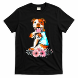 Pit Bull I Love Mom Tattoo Mother's Day Gift T-Shirt - Black