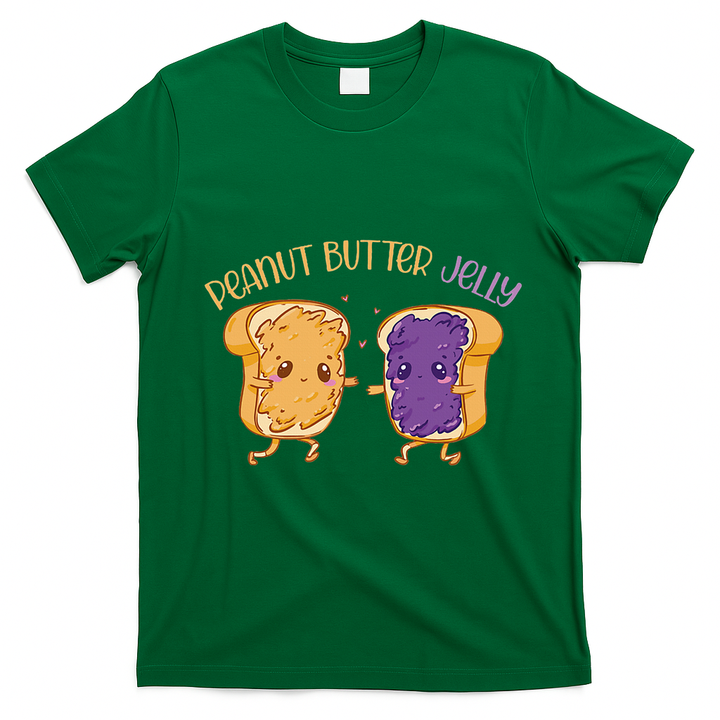 Peanut Butter Jelly Matching Couples Lover Halloween T-Shirt - Irish Green