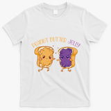Peanut Butter Jelly Matching Couples Lover Halloween T-Shirt - White