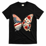Patriotic Butterfly T-Shirt - Black