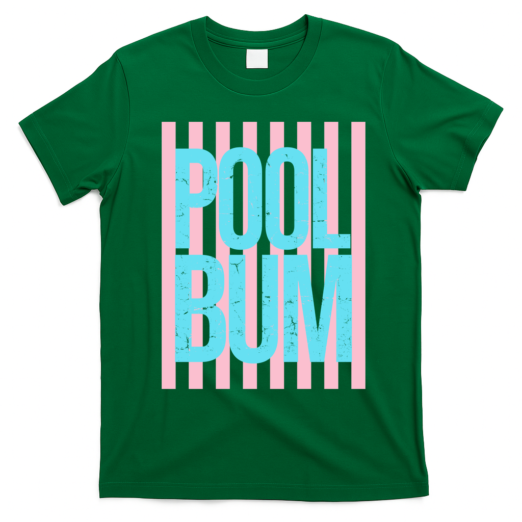 Pool Bum Retro Stripes Sunshine T-Shirt - Irish Green