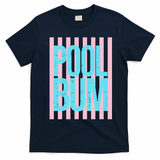 Pool Bum Retro Stripes Sunshine T-Shirt - Navy Blue