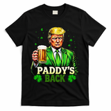 PaddyS Back Trump Beer Shamrock St PatrickS Day Trump T-Shirt - Black