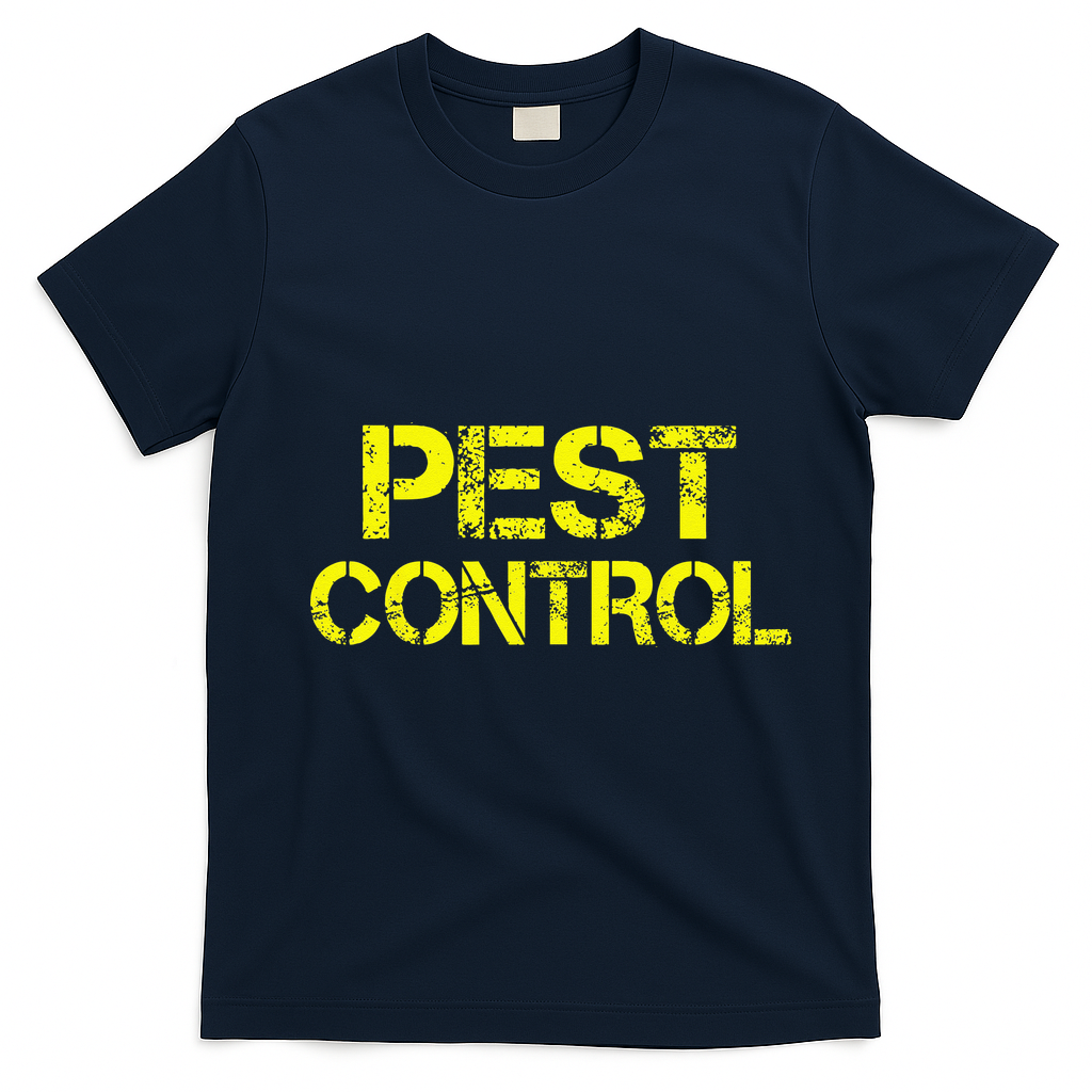 Pest Control Exterminator Halloween Costume T-Shirt - Navy Blue