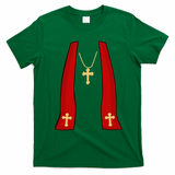 Pope Costume Halloween Costume Minister Priest T-Shirt - Irish Green