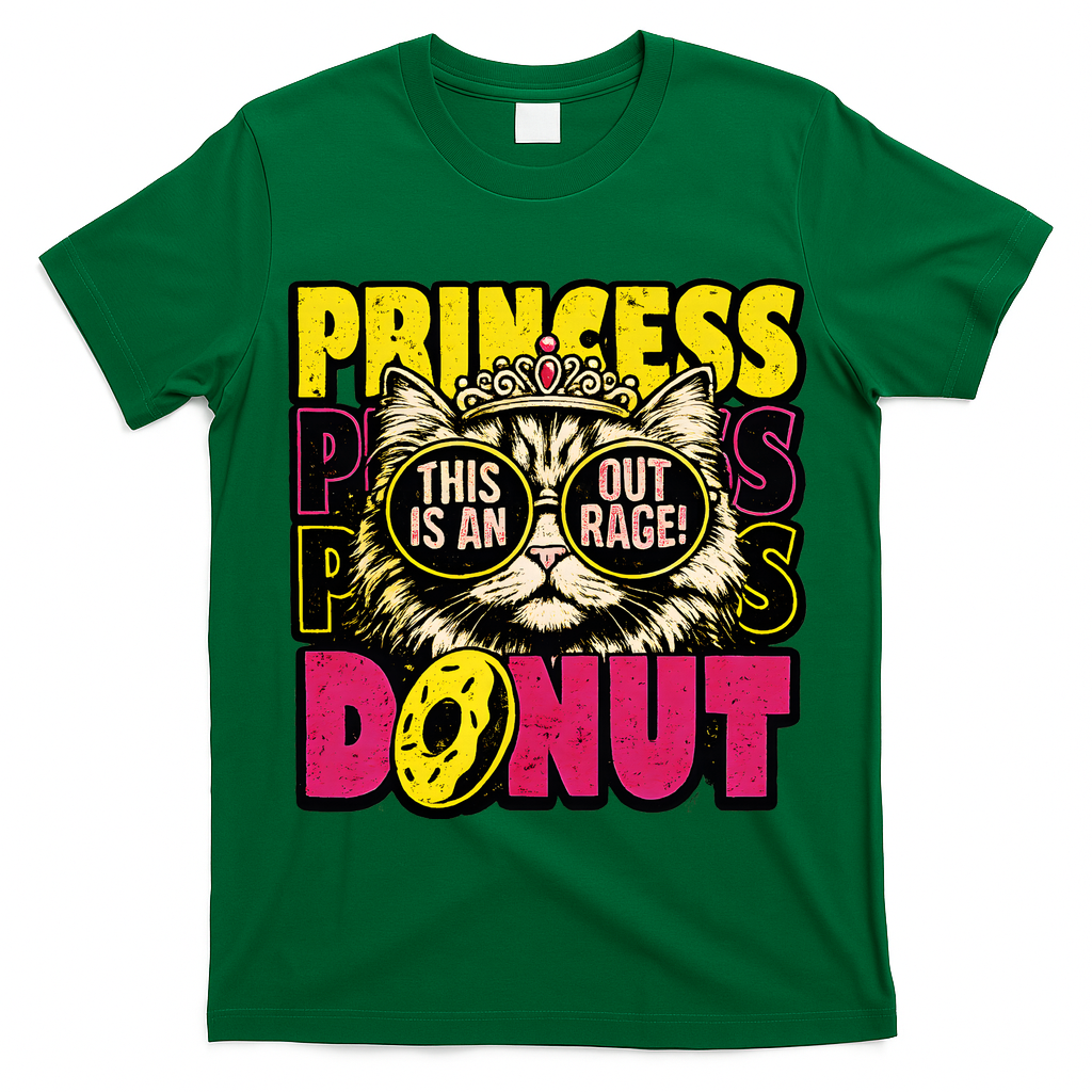 Princess Cat Outrage Goddammit Donut T-Shirt