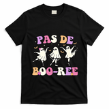Pas De BooréE Ghost Ballet Dancer Halloween T-Shirt - Black